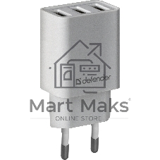 Сетевой адаптер Defender 3xUSB, 5V/3.1А , белый (UPA-31) (83587)