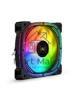 Вентилятор для корпуса ExeGate EX12025H3P4PSU-PWM.ARGB черный, 120 мм, 1800 об/мин, 26 дБ, 4 pin