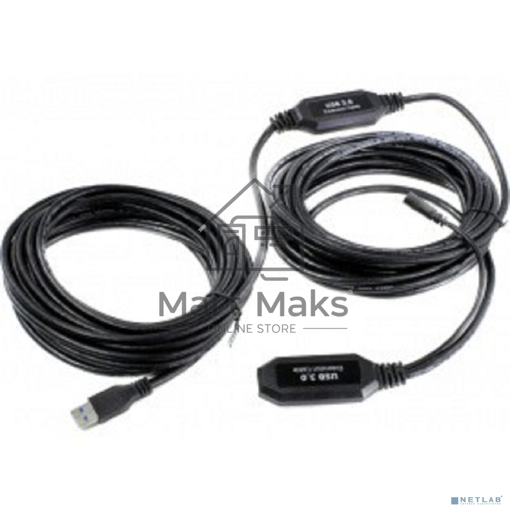 Кабель-адаптер USB3.0-repeater, удлинительный активный <Am-->Af> 10м VCOM <CU827>