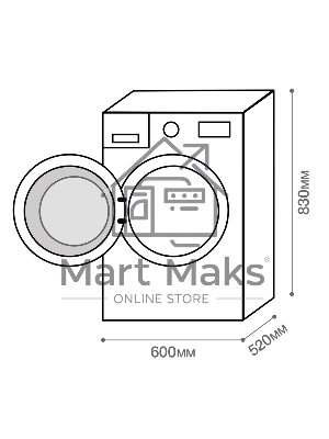 Стиральная машина Kuppersberg WM 520 W белая, загрузка фронтальная 8кг, 1400 об/мин., класс: A+++