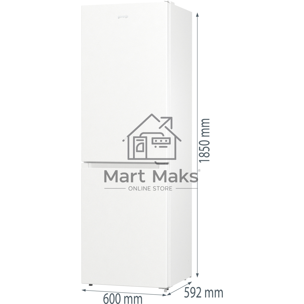 Холодильник Gorenje NRK619EEW4 белый двухкамерный 203/99л морозилка снизу, No Frost