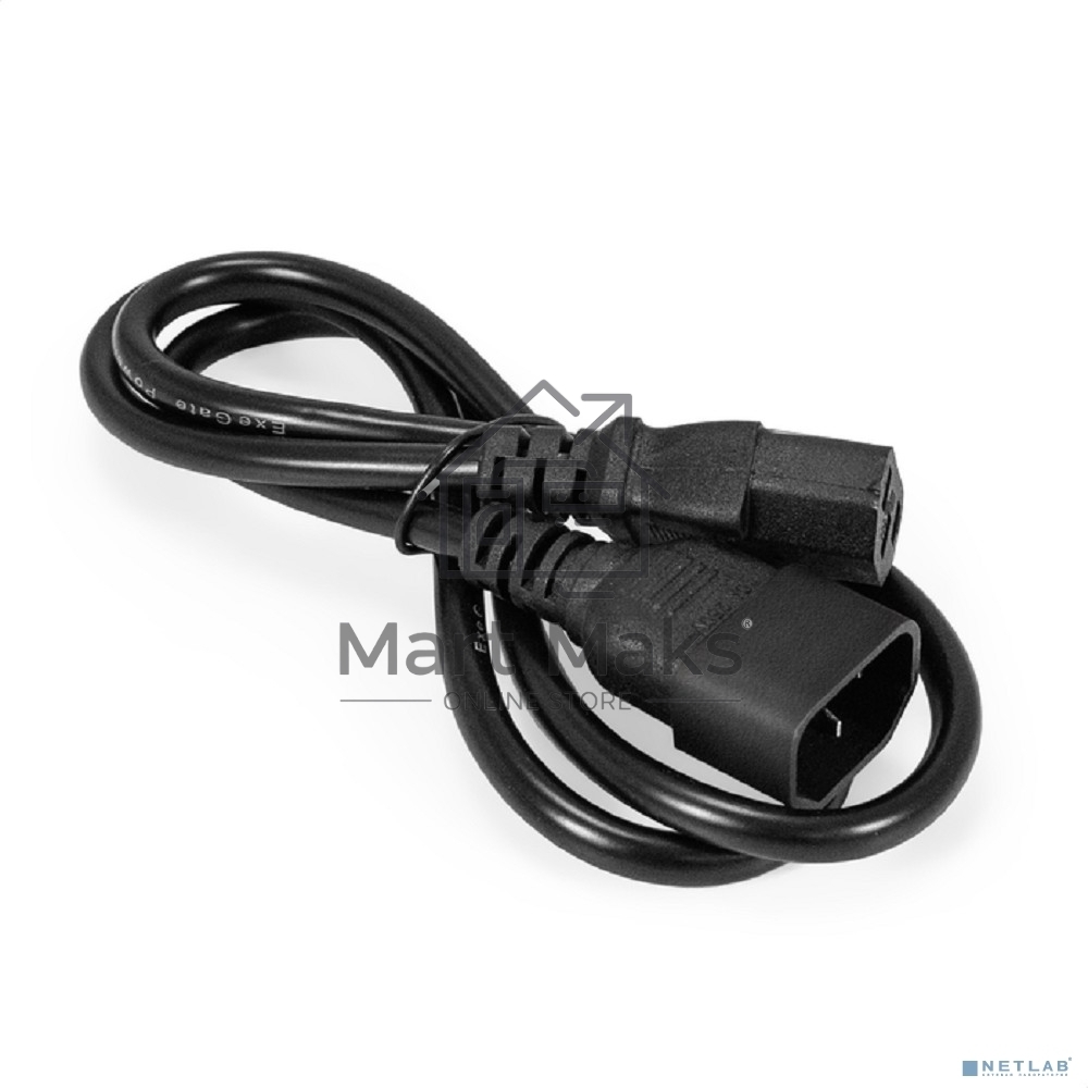 Кабель питания ExeGate Special EC-1S (C13->C14, 3*0.5мм2, CCA, черный, 1м)