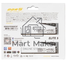 Оперативная память Patriot Viper Elite 5 TUF Gaming, DDR5, 48GB (2x24 GB), 6000 MHz, CL36, DIMM, радиатор, RGB, белый