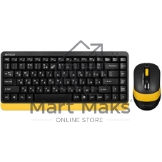 Комплект клавиатура+мышь A4Tech FStyler FG1110 беспроводной, USB, 2000 DPI, чёрный/серый