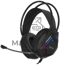 Гарнитура Exegate Cosmos HS-704GL чёрный, проводная, USB, виртуальный звук 7.1, подсветка