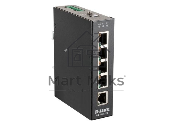 Промышленный неуправляемый коммутатор D-Link DIS-100E-5W/A1A с 5 портами 10/100Base-TX, функцией энергосбережения и поддержкой QoS