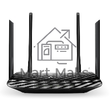 Роутер беспроводной TP-Link Archer A6 AC1350 10/100/1000BASE-TX черный