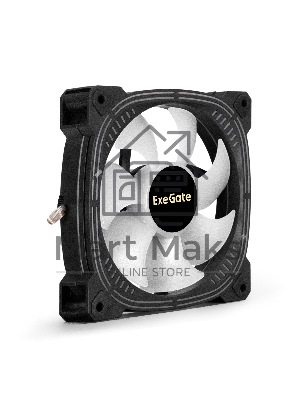 Вентилятор для корпуса ExeGate EX12025H3P4PSU-PWM.ARGB черный, 120 мм, 1800 об/мин, 26 дБ, 4 pin