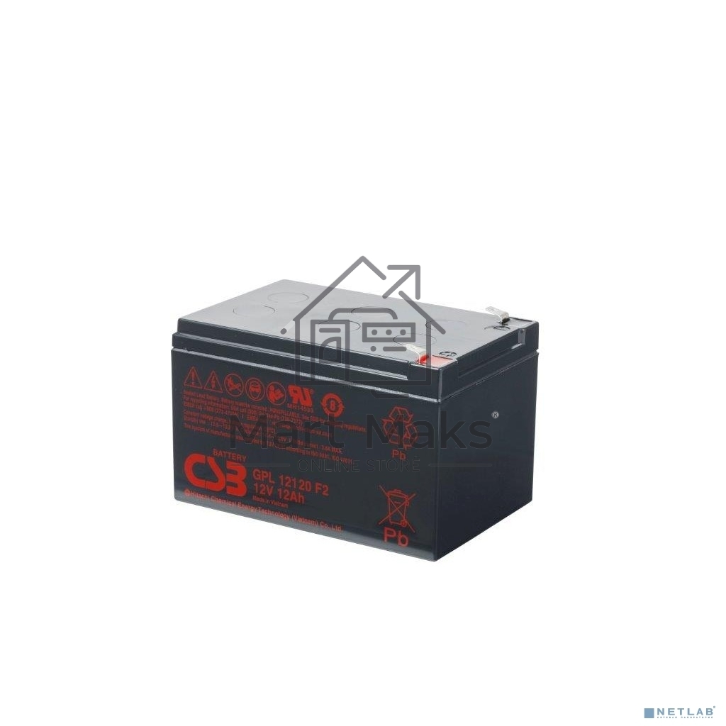 Батарея для ИБП CSB GPL-12120 (12V, 12Ah) клемма F2