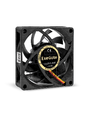Вентилятор для корпуса ExeGate EX07015S3P черный, 70 мм, 3000 об/мин, 27 дБ, 3 pin