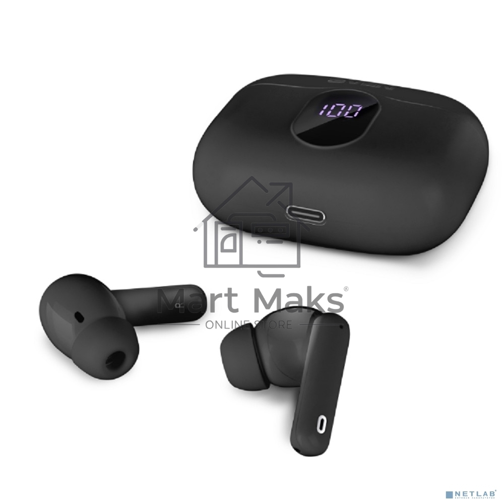 Беспроводные внутриканальные наушники с микрофоном Sven E-315B, черный (Bluetooth, TWS, ANC, ENC, APP)