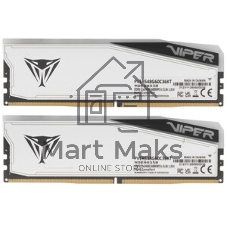 Оперативная память Patriot Viper Elite 5 TUF Gaming, DDR5, 48GB (2x24 GB), 6000 MHz, CL36, DIMM, радиатор, RGB, белый