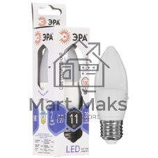 Лампа светодиодная ЭРА STD LED B35-11W-860-E27 11 Вт свеча холодный дневной свет