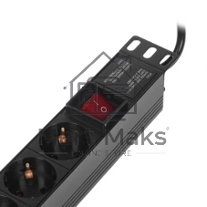 Блок розеток горизонтальный ExeGate ServerPro PDU-19H805 Al-8S-EU3-SW, 19