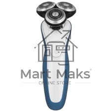 Электробритва Centek CT-2152 (сер/бел/син) 5 ВТ, 3 плав. головки, аккумулятор+работа от сети