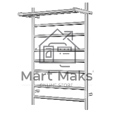 Полотенцесушитель электрический с полкой BAU Stil Shelf 50х80, 7 планок, универсальный, нерж. сталь