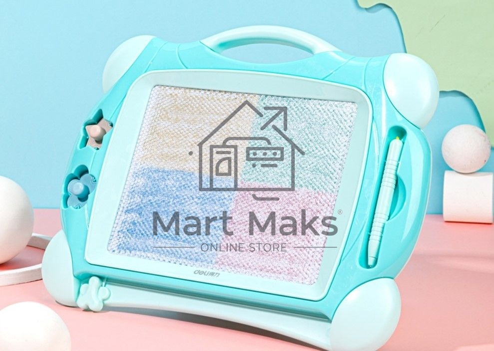 Доска для рисования Deli 50302BLUE магнитные прямоугольная 32.5х25.4мм синий