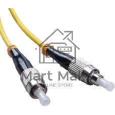 Патч-корд оптический Cabeus Tight Buffer, Duplex LC/FC, OS2 9/125, LSZH, 20м, Ø 3мм, синий хвостовик, жёлтый