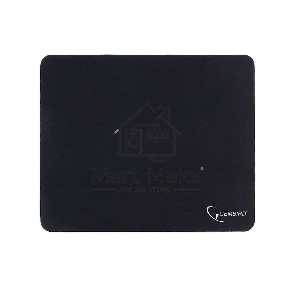 Коврик для мыши Gembird MP-BLACK, черный, размеры 250*200*2мм, полиэстер+резина