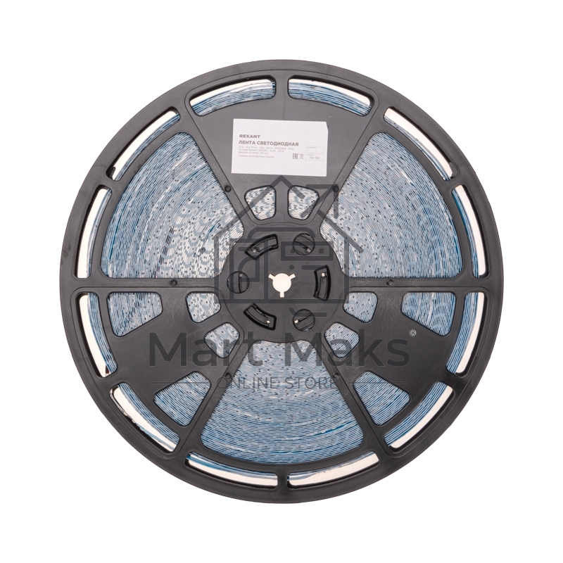 Лента светодиодная 12В, SMD2835, 14,4Вт/м, 120 LED/м, 3000K, 8мм, 50м, IP20 Rexant