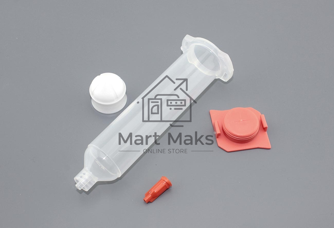 Промышленный шприц 30 мл с красной крышкой