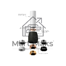 Корпус светильника C1142 SBK черный песок D100*80*H100mm MR16 GU5.3