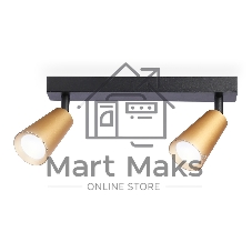 Накладной поворотный спот Ambrella light TA13146/2 BK/GD черный/золото GU10/2 max 12W 295*60*130
