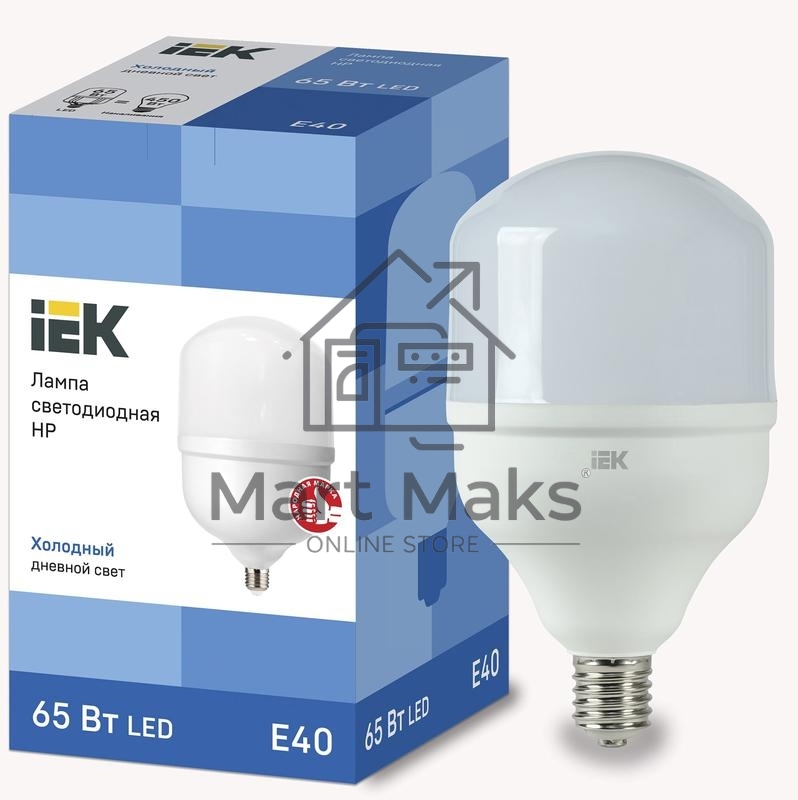 Лампа светодиодная IEK LLE-HP-65-230-65-E40 HP 65Вт 230В 6500К E40