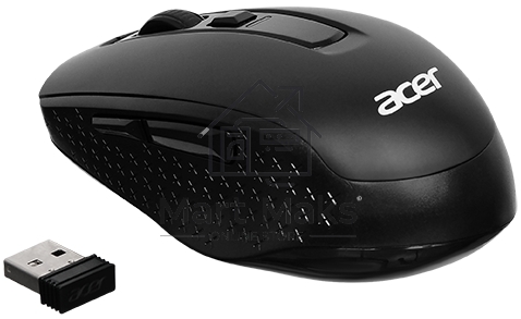 Мышь беспроводная Acer OMR060 черный, 1600 dpi, радиоканал, USB, кнопки - 6
