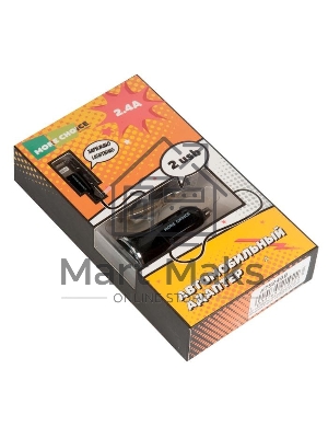 Автомобильная зарядка (от прикуривателя) 2USB 2.4A для Apple 8-pin More choice AC22i черный