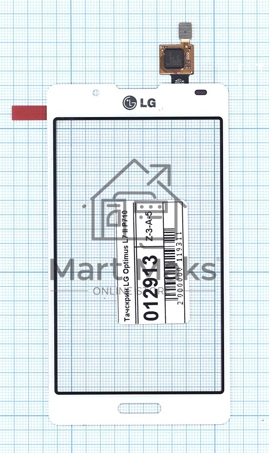 Сенсорное стекло (тачскрин) для LG Optimus L7 II P710, белое