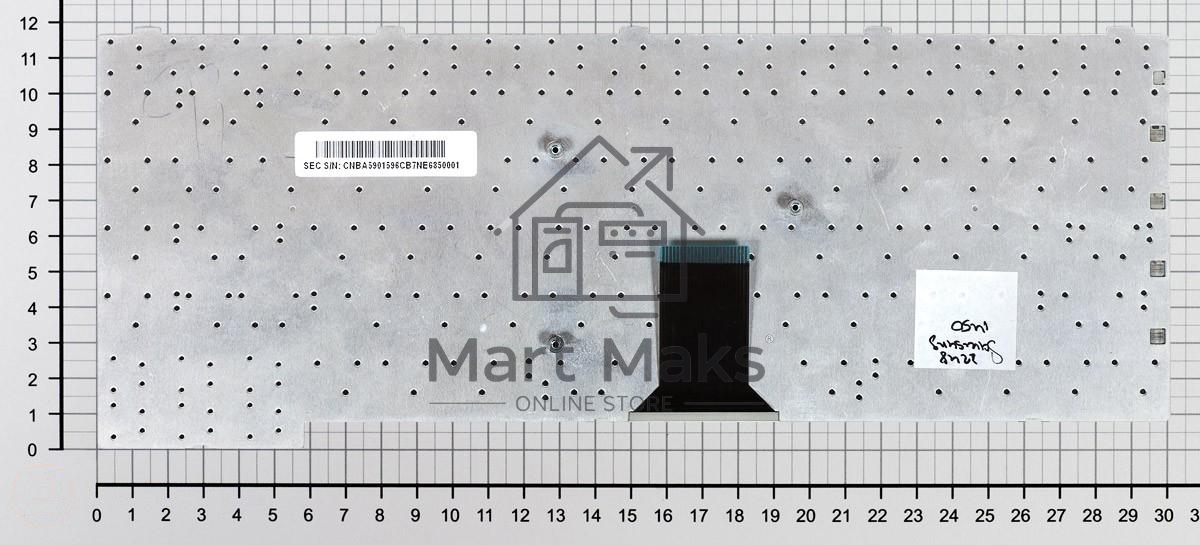Клавиатура для ноутбука Samsung M50, серебристая