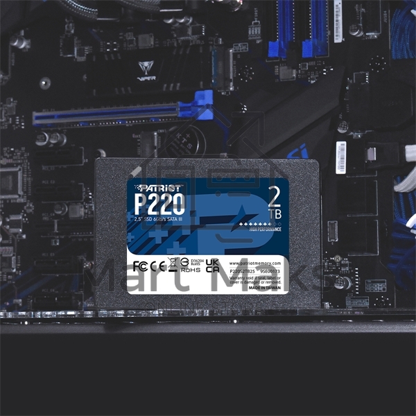 Накопитель SSD Patriot P220, 2TB, SATA III, 2.5