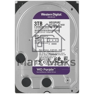 Жесткий диск HDD WD Purple 3Tb 5400rpm SATA 256Mb 3.5