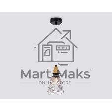 Светильник Ambrella light LH58111 BK/LW/SM черный/светлое дерево/дымчатый E14 max 40W D110*1500