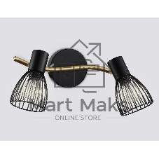 Светильник Ambrella light TR8660/2 BK/GD черный/золото E14/2 max 60W 330*100*170