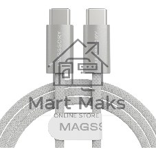 Кабель Magssory CBL002 USB Type-C (m)-USB Type-C (m) 1.5м белый коробка