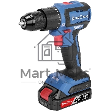 Дрель-шуруповерт DongCheng DCJZ2040i13, 20 В, 2 Ач, 45 Нм, бесщеточный, ударный