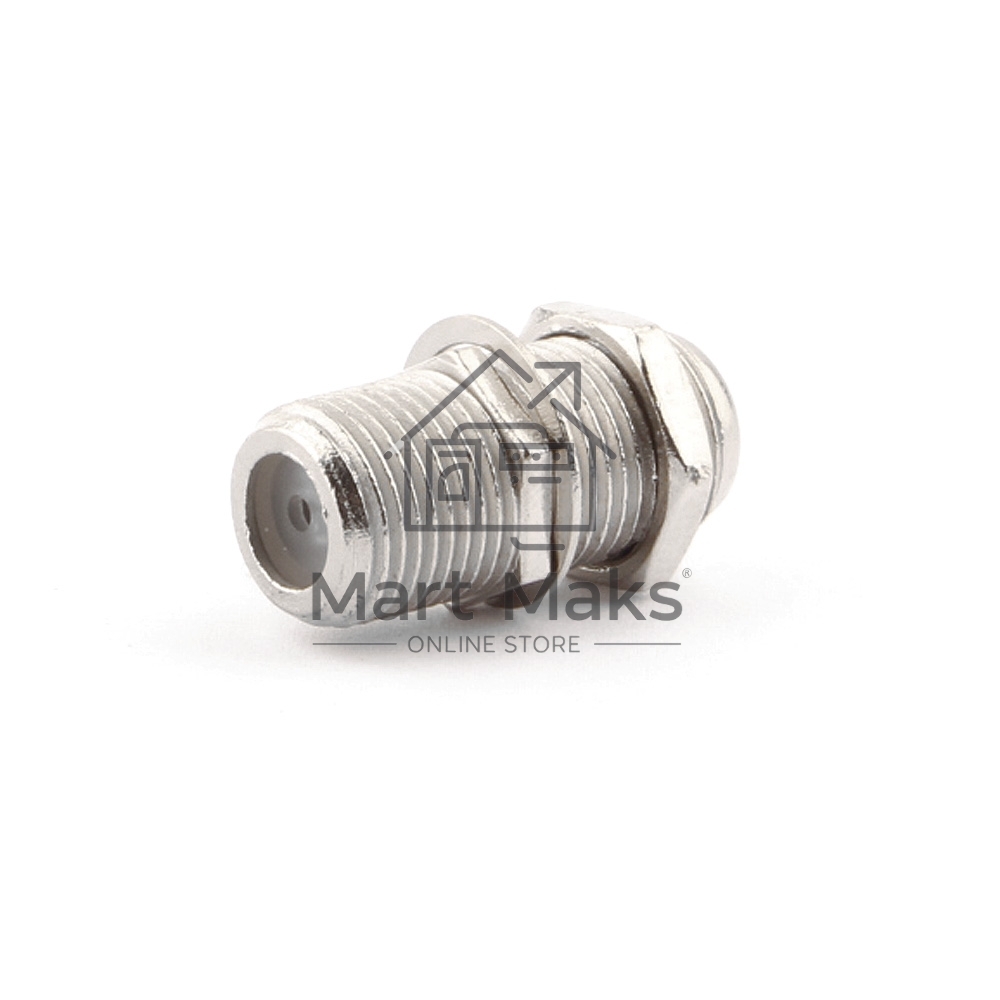 Соединитель Cablexpert APL-FF-01, F (мама) / F (мама) с гайкой и шайбой, блистер