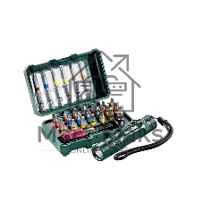 Набор бит METABO 626721000 29 предметов + LED фонарик