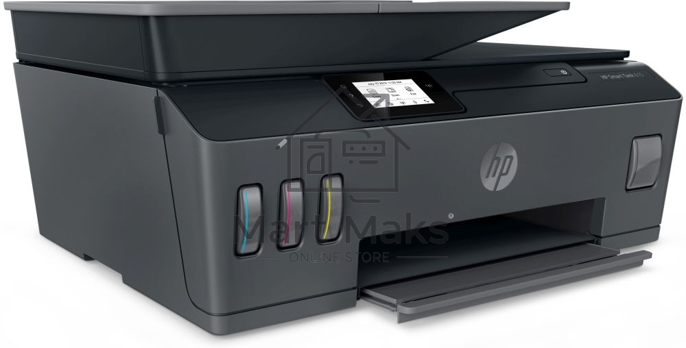 МФУ струйный HP Smart Tank 615 AiO (Y0F71A), A4, цветной, печ. до 22 стр/мин. (ч/б) до 16 стр/мин. (цвет), скан. до 5 стр/мин. (ч/б) 3 стр/мин. (цвет), 1200 x 1200 dpi (ч/б печать, скан.) 1200 x 4800 dpi (печать цвет), USB, Wi-Fi, BlueTooth, Air Print, Mo