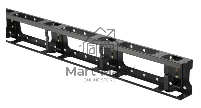 Монтажное оборудование Hyperline CMV-42U-ML Металлический вертикальный кабельный организатор с крышкой 42U, для шкафов TTC, TSC шириной 800 мм, черный (RAL 9004) ( 1 шт)