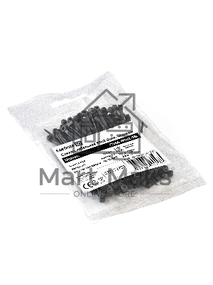 Стяжка (хомут) нейлоновая ExeGate EX293124RUS CV66-60x2.5B (нейлон 6.6, 60x2.5мм, неоткрывающаяся, halogen free, -40°C - +85°C, черная, 100 шт)