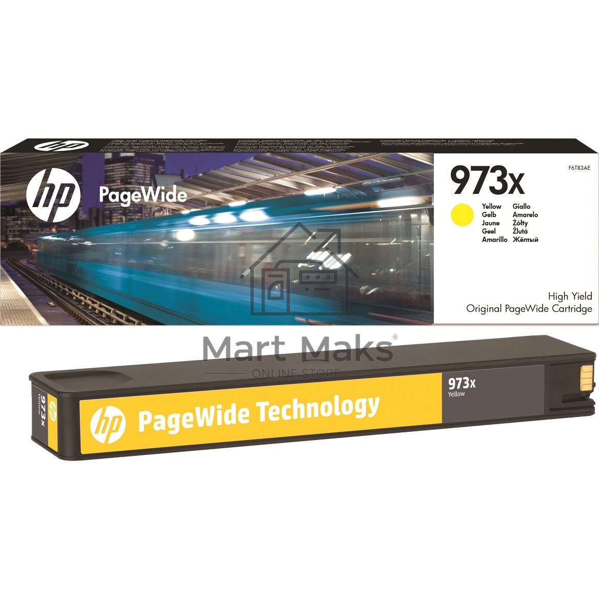 Картридж струйный HP 973XL F6T83AE желтый для HP PW Pro 477dw/452dw (7000стр.)