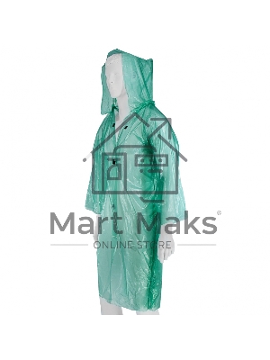 Плащ-дождевик Palisad Camping СТАНДАРТ, зеленый, S-XXXL