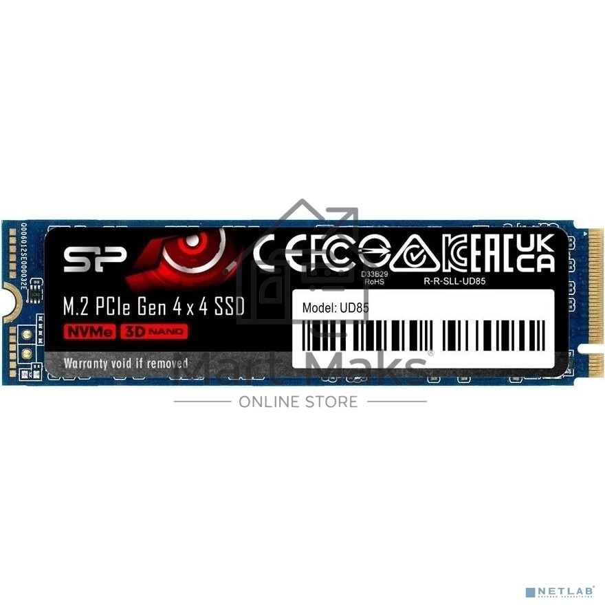 Накопитель SSD Silicon Power M-Series UD85, 1Tb, PCIe 4.0 x4, M.2 2280, NVMe, R/W 3600/2800