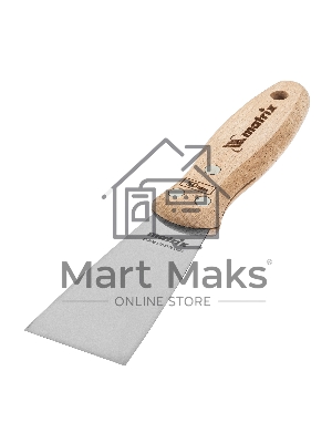 Шпательная лопатка Matrix из нержавеющей стали, 50 мм, буковая рукоятка, EFP