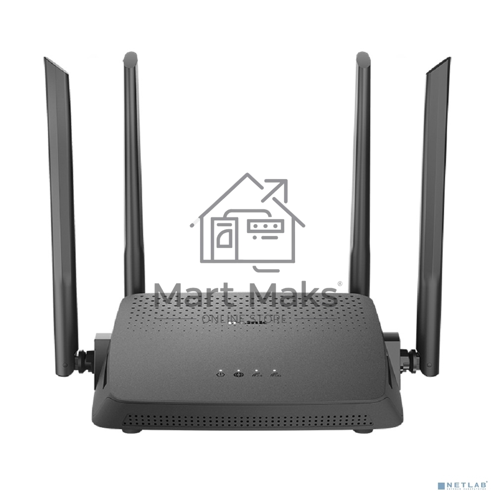 Роутер беспроводной D-Link DIR-825/RU/R7 (DIR-825/RU/R7A) AC1200 10/100/1000BASE-T черный