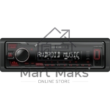Автомагнитола Kenwood KMM-105M, 1 DIN, USB Type-A, AUX, съёмная панель