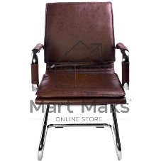 Кресло Бюрократ CH-993-Low-V/Brown коричневый, экокожа, 120 кг, механизм качания, низкая спинка